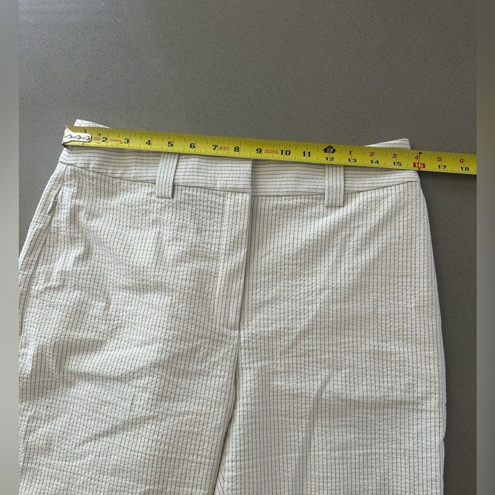 Elie Tahari White & Blue Striped Capri Women's Pants size 8 - Picture 10 of 13